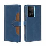 For vivo iQOO Z7x Skin Feel Magnetic Buckle Leather Phone Case(Blue)