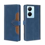 For vivo Y78 Plus 5G Skin Feel Magnetic Buckle Leather Phone Case(Blue)