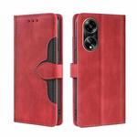 For OPPO A1 5G Skin Feel Magnetic Buckle Leather Phone Case(Red)
