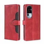 For OPPO Reno10 5G Skin Feel Magnetic Buckle Leather Phone Case(Red)