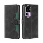 For OPPO Reno10 Pro+ 5G Skin Feel Magnetic Buckle Leather Phone Case(Black)