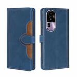 For OPPO Reno10 Pro+ 5G Skin Feel Magnetic Buckle Leather Phone Case(Blue)