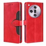 For OPPO Find X7 5G Skin Feel Magnetic Buckle Leather Phone Case(Red)