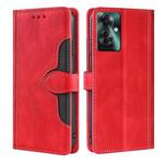 For OPPO Reno11 F 5G Skin Feel Magnetic Buckle Leather Phone Case(Red)