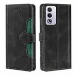 For OPPO A3 Pro 5G India Skin Feel Magnetic Buckle Leather Phone Case(Black)