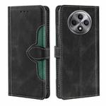 For OPPO Reno12 F 5G Skin Feel Magnetic Buckle Leather Phone Case(Black)