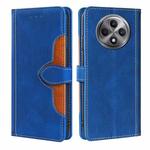 For OPPO Reno12 F 5G Skin Feel Magnetic Buckle Leather Phone Case(Blue)