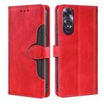 For OPPO A60 4G Global Skin Feel Magnetic Buckle Leather Phone Case(Red)