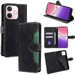 For OPPO A5 Pro 5G Global Skin Feel Magnetic Buckle Leather Phone Case(Black)