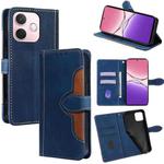 For OPPO A5 Pro 5G Global Skin Feel Magnetic Buckle Leather Phone Case(Blue)