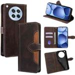 For OPPO Find X8s 5G Skin Feel Magnetic Buckle Leather Phone Case(Brown)