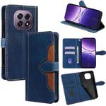 For OPPO A5 5G 2025 Global Skin Feel Magnetic Buckle Leather Phone Case(Blue)