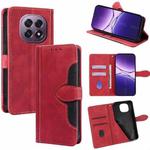 For OPPO A5 5G 2025 Global Skin Feel Magnetic Buckle Leather Phone Case(Red)
