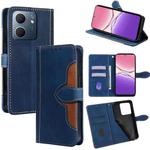 For OPPO A5x 5G Global Skin Feel Magnetic Buckle Leather Phone Case(Blue)