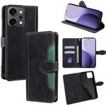 For OPPO Reno14 Pro 5G Global Skin Feel Magnetic Buckle Leather Phone Case(Black)