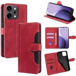 For OPPO Reno14 Pro 5G Global Skin Feel Magnetic Buckle Leather Phone Case(Red)