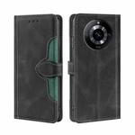 For Realme 11 5G Skin Feel Magnetic Buckle Leather Phone Case(Black)