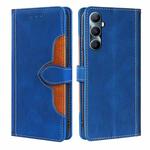 For Realme C65 4G Skin Feel Magnetic Buckle Leather Phone Case(Blue)