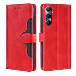 For Realme C65 4G Skin Feel Magnetic Buckle Leather Phone Case(Red)