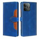 For Realme GT Neo6 SE 5G Skin Feel Magnetic Buckle Leather Phone Case(Blue)