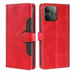 For Realme GT Neo6 SE 5G Skin Feel Magnetic Buckle Leather Phone Case(Red)