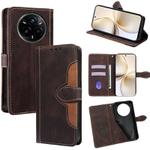 For Realme 14 Pro 5G Global Skin Feel Magnetic Buckle Leather Phone Case(Brown)