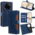 For Realme 14 Pro 5G Global Skin Feel Magnetic Buckle Leather Phone Case(Blue)