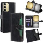 For Realme C75 4G / 14x 5G Global Skin Feel Magnetic Buckle Leather Phone Case(Black)