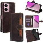 For Realme P3 Pro 5G Global Skin Feel Magnetic Buckle Leather Phone Case(Brown)