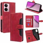 For Realme P3 Pro 5G Global Skin Feel Magnetic Buckle Leather Phone Case(Red)