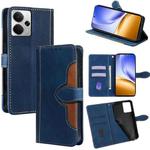 For Realme 14 5G Global Skin Feel Magnetic Buckle Leather Phone Case(Blue)