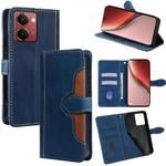 For Realme P3 Ultra 5G Skin Feel Magnetic Buckle Leather Phone Case(Blue)