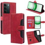 For Realme C71 4G Skin Feel Magnetic Buckle Leather Phone Case(Red)