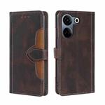 For Tecno Camon 20 Pro 4G Skin Feel Magnetic Buckle Leather Phone Case(Brown)