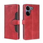 For Tecno Camon 20 Pro 4G Skin Feel Magnetic Buckle Leather Phone Case(Red)