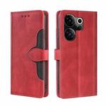 For Tecno Camon 20 Premier 5G Skin Feel Magnetic Buckle Leather Phone Case(Red)