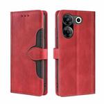 For Tecno Camon 20 Pro 5G Skin Feel Magnetic Buckle Leather Phone Case(Red)