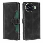 For Tecno Spark 20 Pro+ 4G Skin Feel Magnetic Buckle Leather Phone Case(Black)