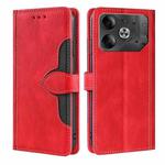 For Tecno Pova 6 5G Skin Feel Magnetic Buckle Leather Phone Case(Red)