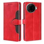 For Tecno Camon 30 Pro 5G Skin Feel Magnetic Buckle Leather Phone Case(Red)