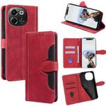 For Tecno Pova 6 Neo 5G Skin Feel Magnetic Buckle Leather Phone Case(Red)