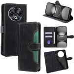 For Tecno Spark 30 4G Skin Feel Magnetic Buckle Leather Phone Case(Black)