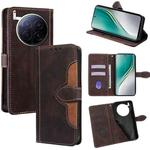 For Tecno Camon 40 Premier 5G Skin Feel Magnetic Buckle Leather Phone Case(Brown)