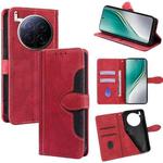 For Tecno Camon 40 Premier 5G Skin Feel Magnetic Buckle Leather Phone Case(Red)