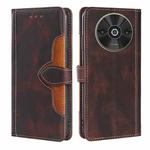 For Xiaomi Redmi A3 4G Skin Feel Magnetic Buckle Leather Phone Case(Brown)