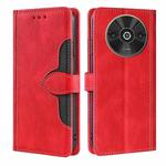 For Xiaomi Redmi A3 4G Skin Feel Magnetic Buckle Leather Phone Case(Red)