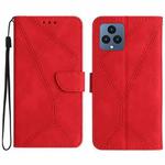 For T-Mobile T Phone 5G Stitching Embossed Leather Phone Case(Red)