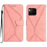 For T-Mobile REVVL 7 Pro 5G Stitching Embossed Leather Phone Case(Pink)