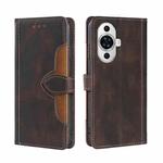 For Huawei nova 11 4G Skin Feel Magnetic Buckle Leather Phone Case(Brown)