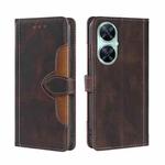 For Huawei Enjoy 60 Pro / nova 11i Skin Feel Magnetic Buckle Leather Phone Case(Brown)